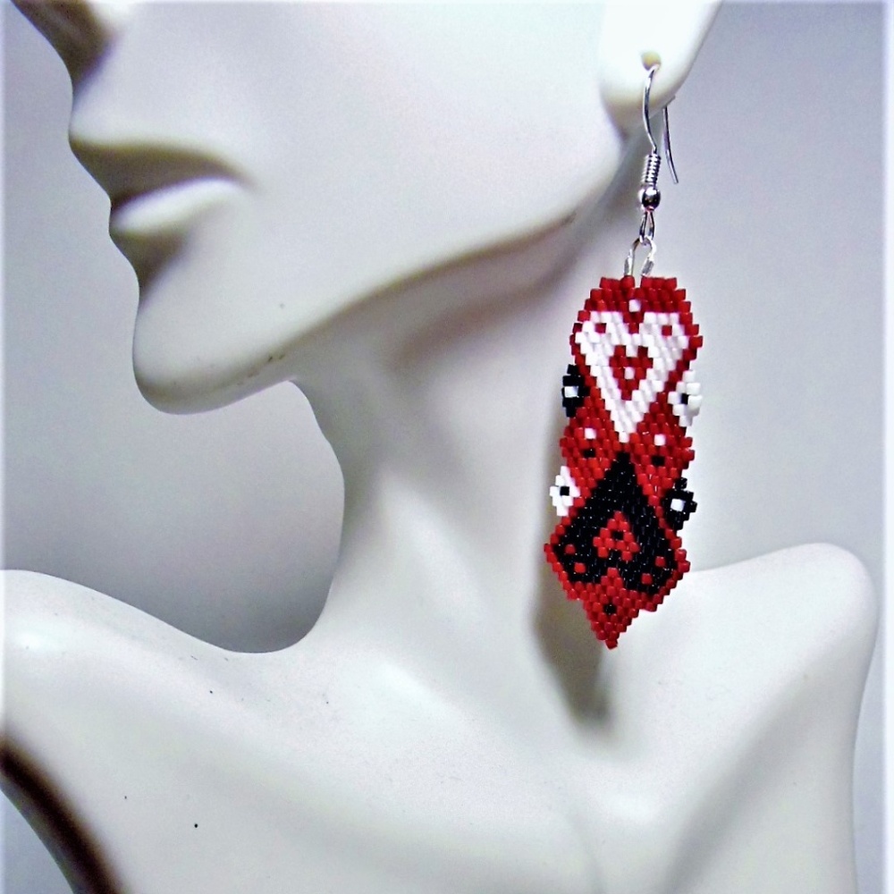 Beaded Valentine Earrings